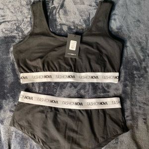 Fashion nova sports bra and cheeky underwear
